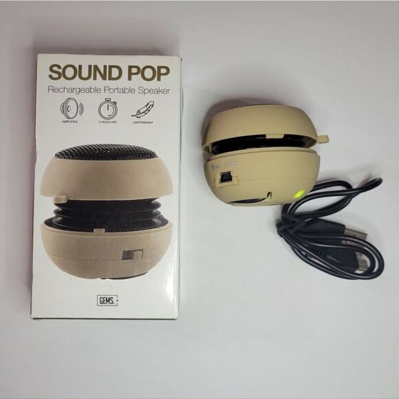 GEMS Compact Speaker Rechargeable Portable Speaker (Gold Brown) - Picture 1 of 5